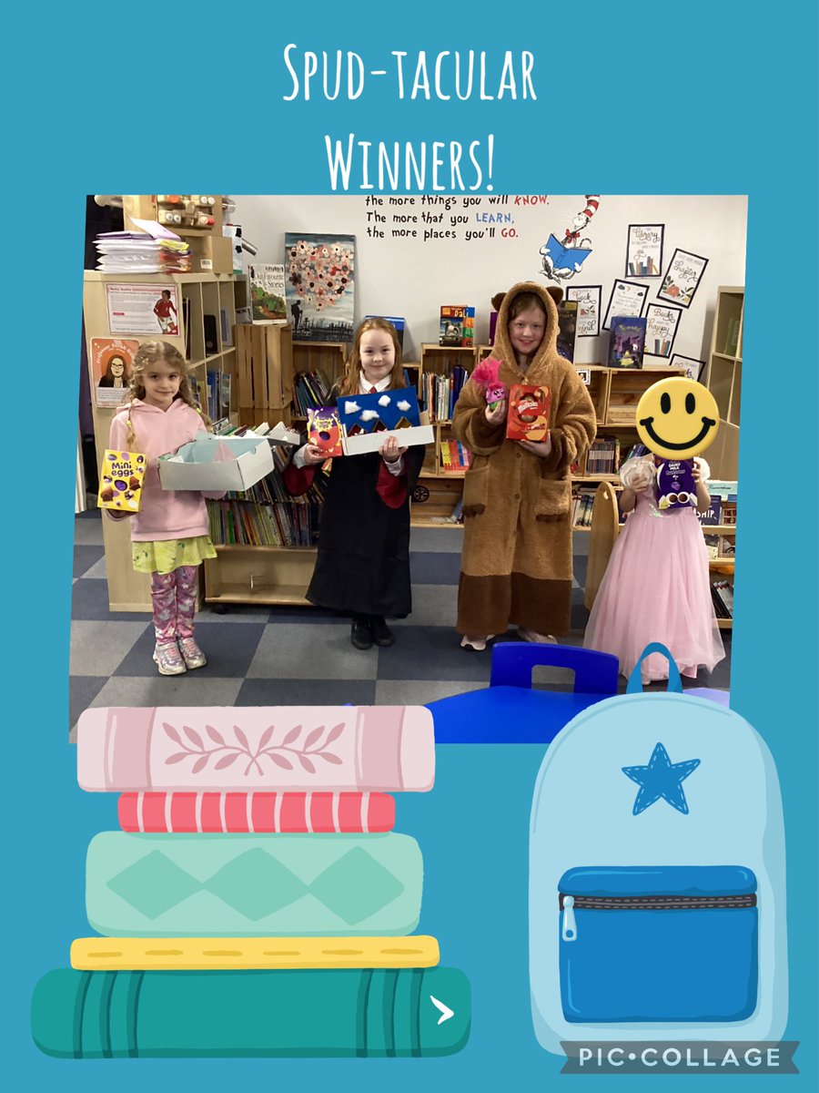 CamblesSchool's tweet photo. Check out our Spud-tacular creations inspired by our favourite book characters for @WorldBookDayUK #CamblesforthReading https://t.co/c4QC1XthhA