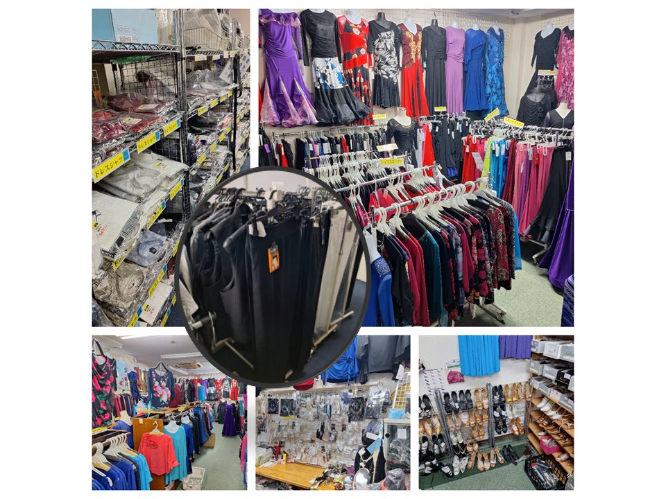 DanceView's tweet photo. 🕺💃社交ダンス商品👗👠
✨️全品半額売りつくしセール🉐

東京･足立「ボヌール」
日暮里･舎人ライナー 高野駅 歩5分

店内4000点😻すべてのレディース＆メンズ用品･シューズ他を値札の半額で大放出🤩

⚠営業は水曜･土曜のみ⚠

「ダンスビュウを見た」とご来店ください
https://t.co/ILBzPKzGPz https://t.co/zCmEJihjhU