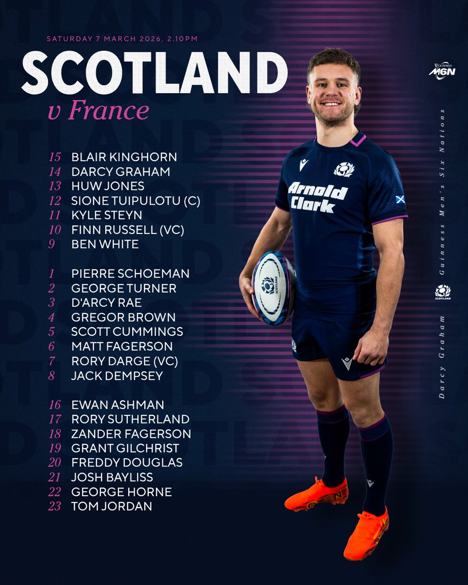 Scotlandteam's tweet photo. Your Scotland team to take on France this weekend 🏴󠁧󠁢󠁳󠁣󠁴󠁿🇫🇷

#AsOne https://t.co/JBa8cKml2C