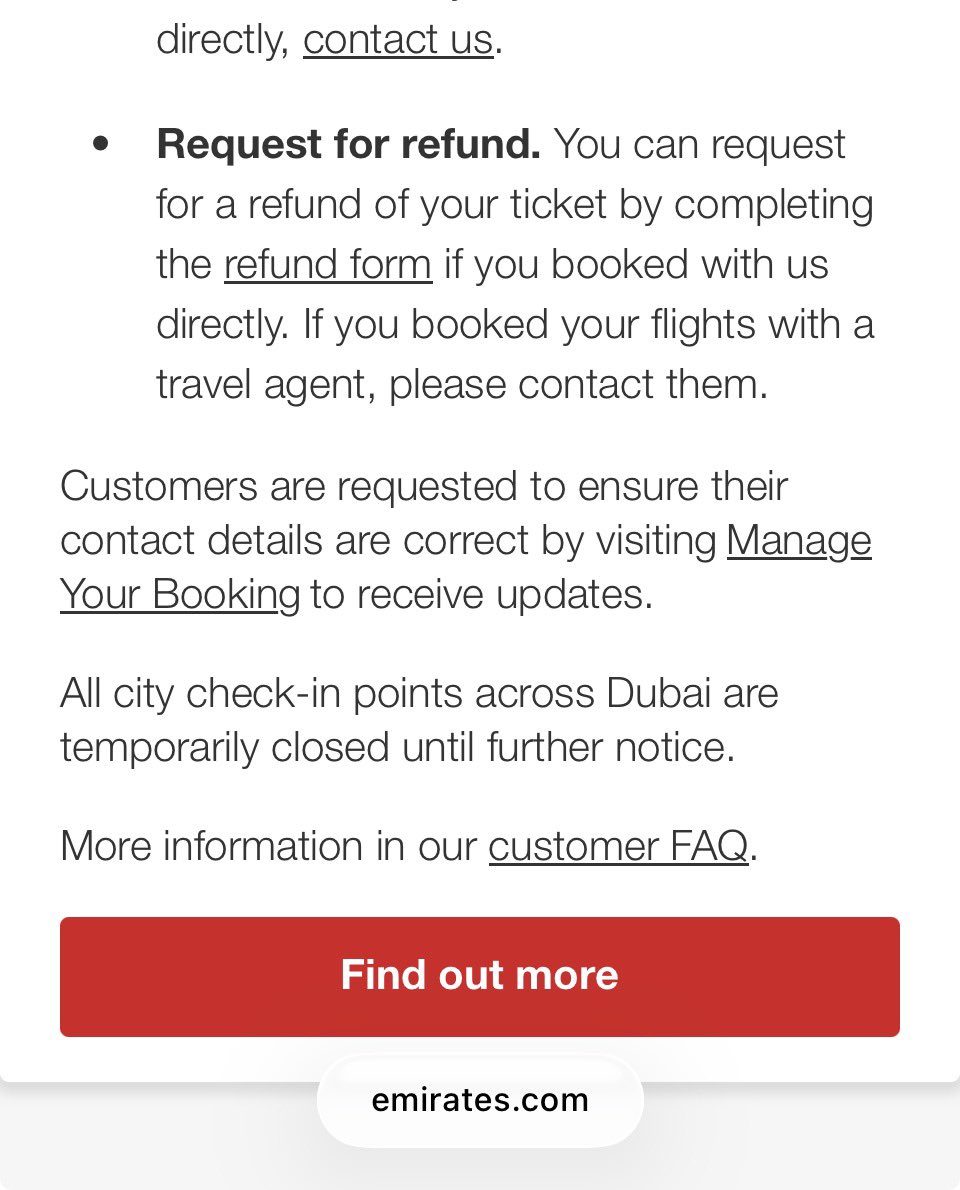 VolcanicAsh84's tweet photo. Beware of @lastminute_com trying to get out of honouring refunds for flights affected by the issues in Middle East. Clearly the airlines are offering this! @emirates you have to see this https://t.co/LNfR9qEkG3