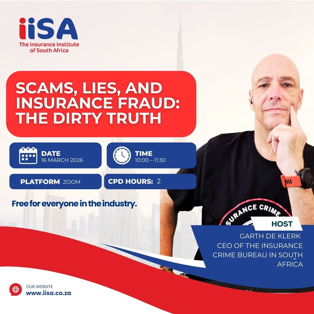 IISA_ins's tweet image. Insurance fraud undermines trust across the industry.

Join #IISA as Garth de Klerk, CEO of the Insurance Crime Bureau SA, unpacks the realities of scams, deception, and fraud in insurance.

🔗 iisa.co.za
#InsuranceFraud #RiskManagement