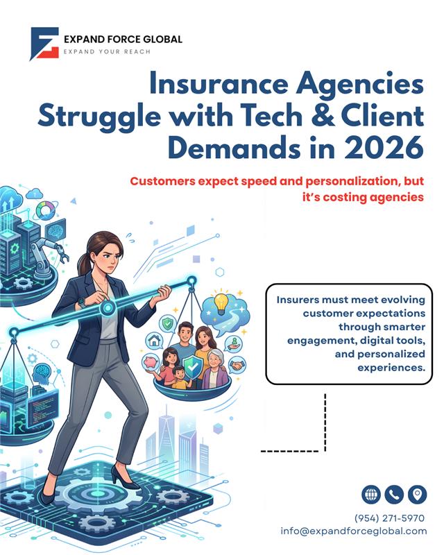 ExpandForce's tweet photo. Insurance agencies aren’t just selling policies — they’re selling experience

Today’s policyholders expect:
✨Fast responses
📱Seamless omni-channel engagement
🧠Personalized guidance

The agencies winning in 2026 combine digital speed with real human support.

#EFG https://t.co/nICARbXRgi