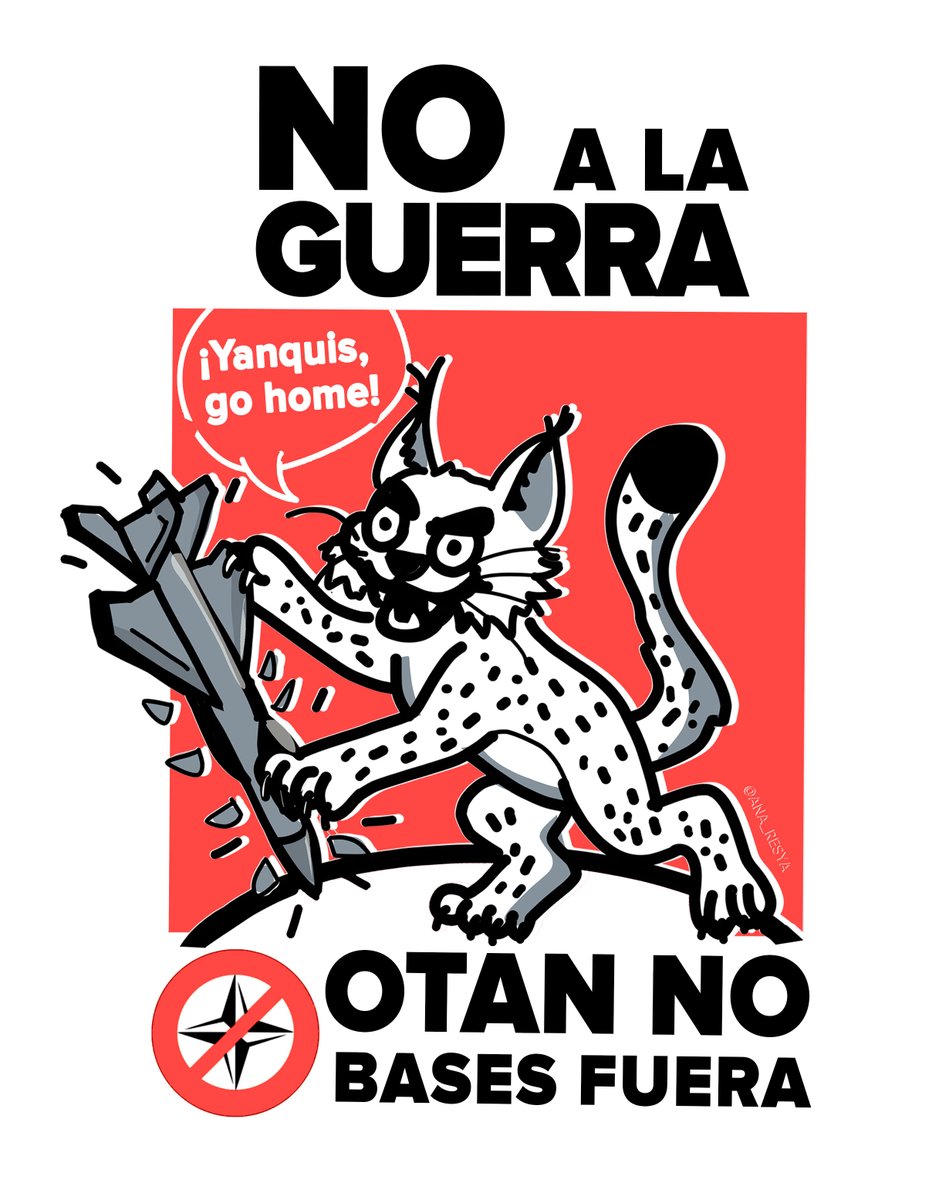 Ana_Resya's tweet photo. ¡No a la guerra imperialista! #NoalaGuerra 
Ningún conflicto armado beneficiará al pueblo español ni al iraní
¡Ni guerra entre pueblos, ni paz entre clases!
Fuera las bases yanquis; no podemos aceptar 'aliados' que nos empujan al abismo ¡Yanquis go home!
#OtanNoBasesFuera https://t.co/2Ody3aSEFG