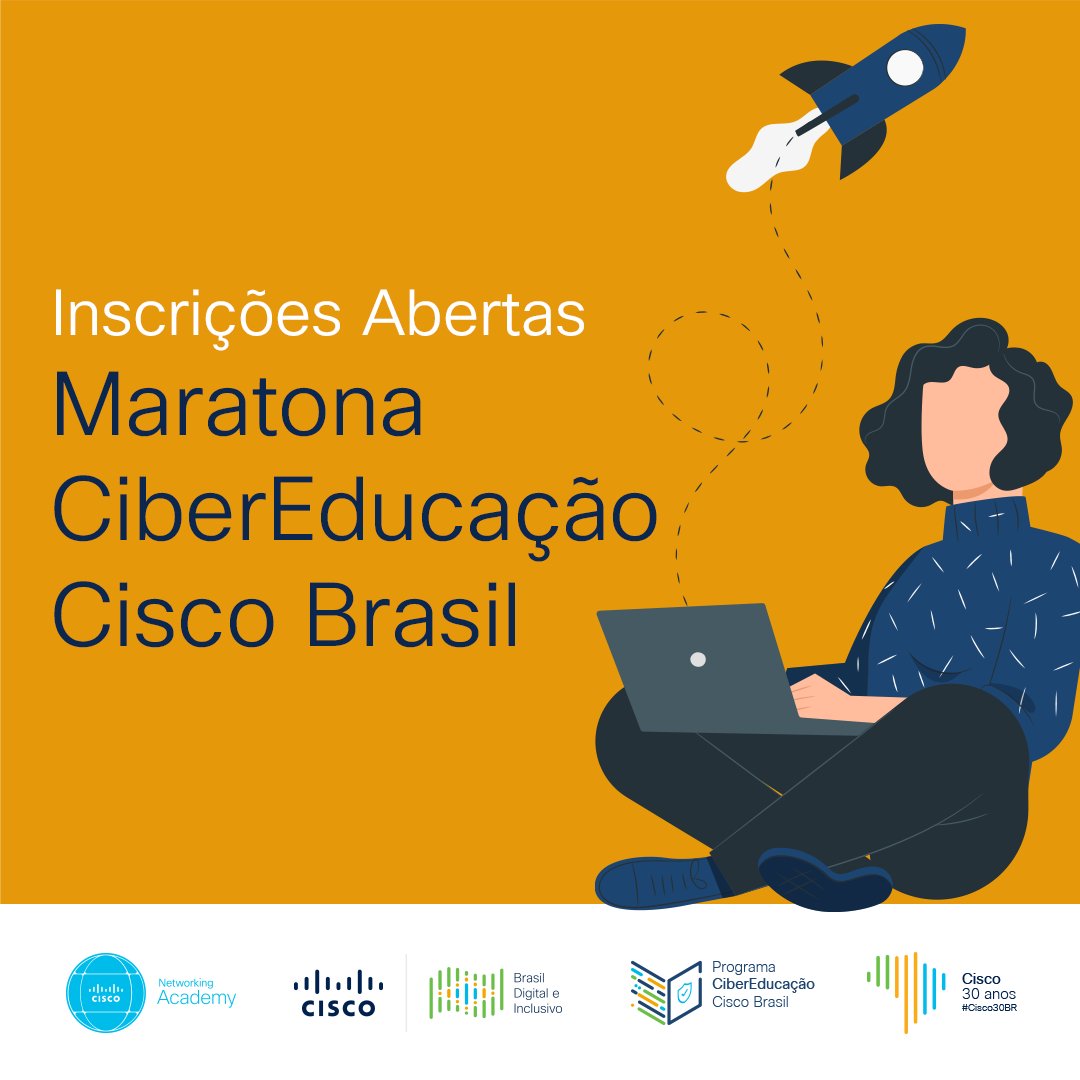 🚀 O Senac PR é parceiro da 12ª Maratona CiberEducação da Cisco!
💻 Curso gratuito e 100% online “Introdução à Cibersegurança”, pela Cisco Networking Academy.
📅 09 a 29/03 | 6h | No seu ritmo.
Inscreva-se: netacad.com/courses/introd…
#SenacPR #Cibersegurança #Tecnologia #Cisco