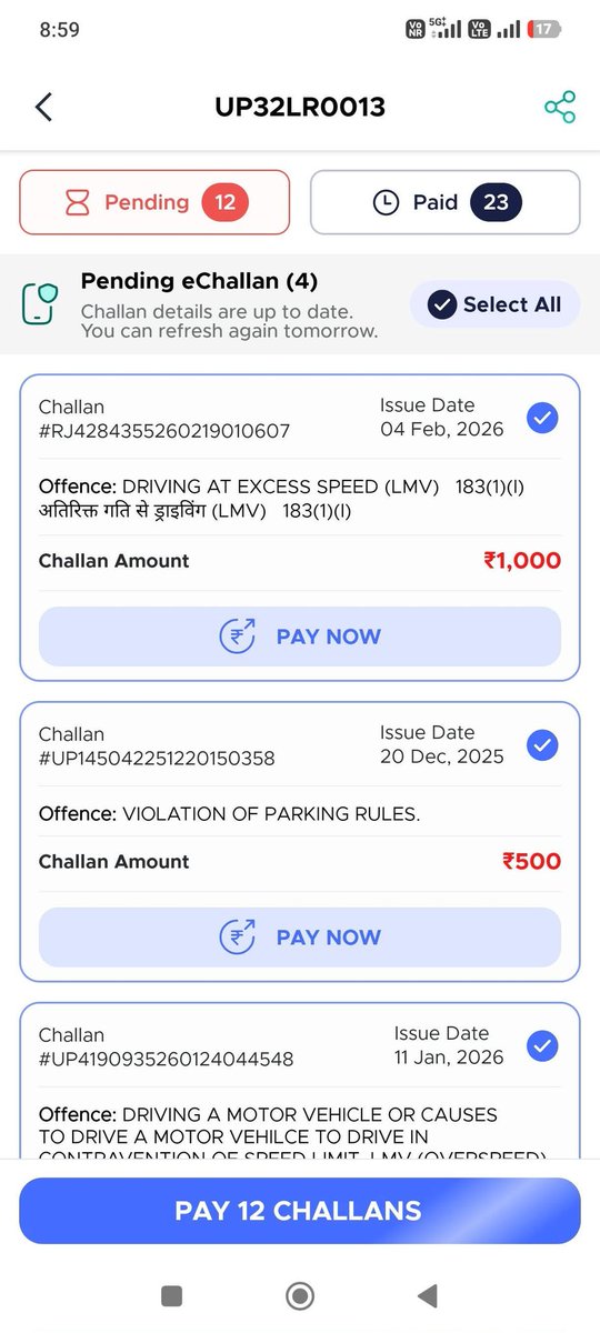 गोरखपुर में फॉर्च्यूनर से मौत का नंगा नाच करने वाले संभावित ब्लॉक प्रमुख प्रत्याशी गोल्डन साहनी ट्रैफिक वॉयलेशन का पुराने खिलाड़ी है। अब तक 23 चालान का पैसा भर चुके हैं, 12 चालान पेंडिंग हैं। मंत्री संजय निषाद अब इसे कन्फर्म टिकट देंगे। गोल्डन एकदम एलिजिबल है।।