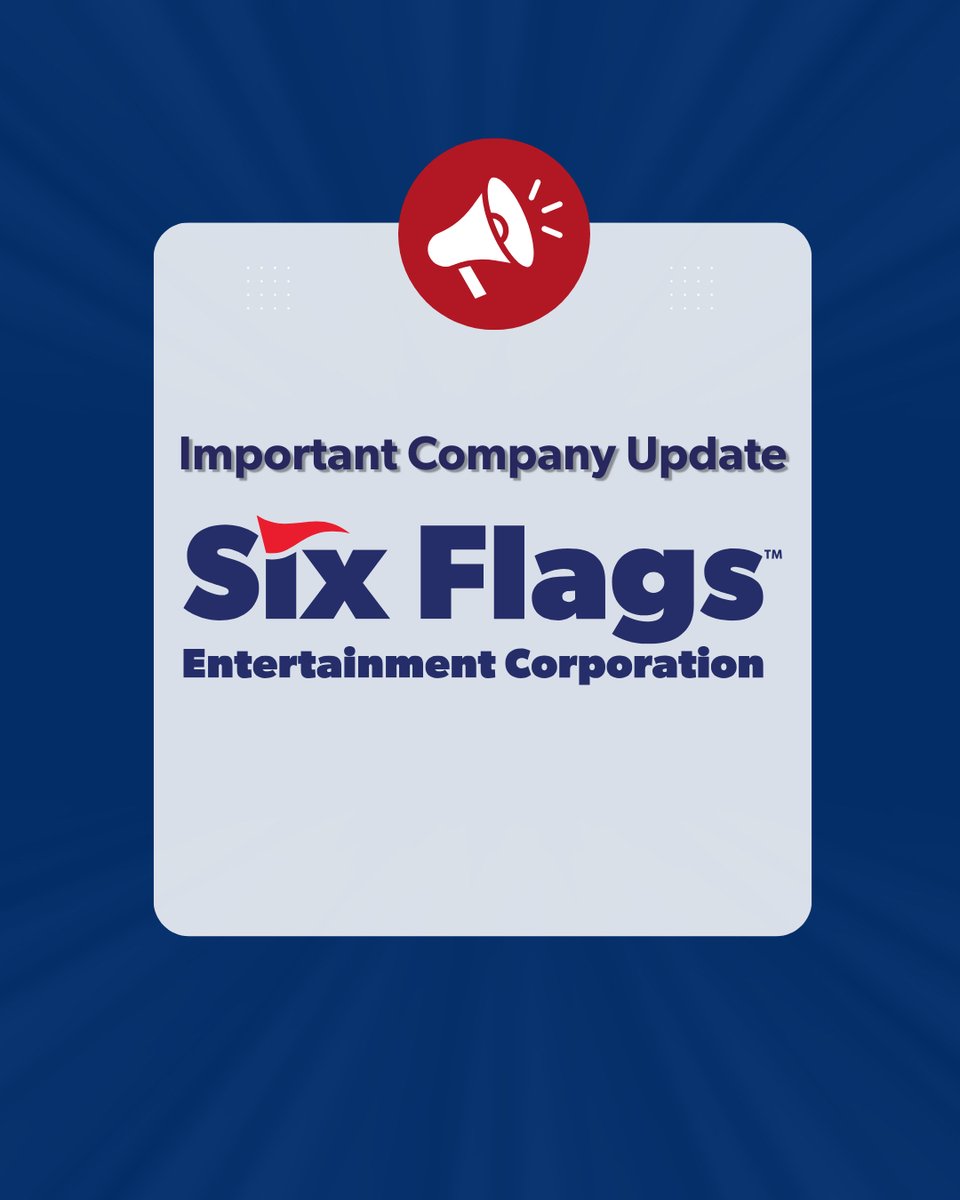 SixFlags's tweet image. Changes are coming to our park portfolio. Find out what it means for your passes, events, and benefits. Learn more here ➡️ bit.ly/4spNaeY