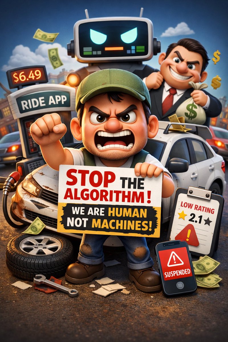 i_RockNation's tweet photo. @boltapp 
@Uber 
@inDrive 

Stop letting an algorithm decide our fate. 😤

We are human, not machines. We deal with traffic, fuel costs, car maintenance, and personal safety every single day. Yet the platform’s system treats us like numbers deciding fares, ratings, and even suspensions without understanding our real struggles.

We own the car, pay for the fuel, take all the risks, and bear the stress, while the platform takes more than 30% of what we earn and calls it a ‘partnership.’ Let’s be clear,this isn’t partnership it’s exploitation.

The real question is, how long will these companies run away from their social responsibility to the drivers who actually keep the business alive? Without us, the app is nothing.

We demand respect, fair pay, and acknowledgment for the work that actually powers this business. The drivers are the backbone and it’s time platforms start treating us like humans, not data points. ✊

#DriversMatter 
#HumanNotAlgorithm 
#FairPayNow 
#DigitalLabor 
#RespectDrivers