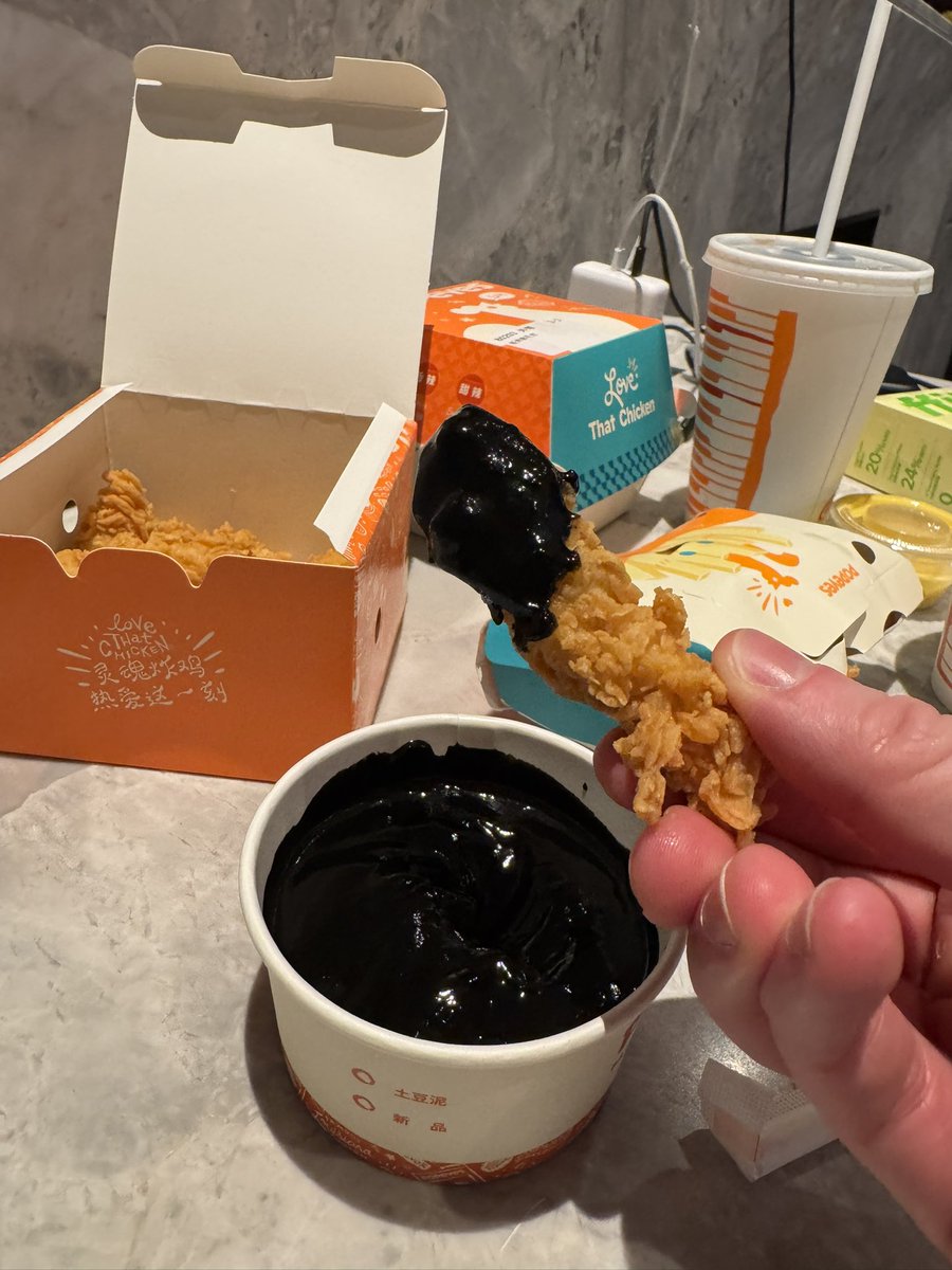 Visited a Popeyes chicken in Shanghai to try a sauce that I can only describe as “The Ichor”