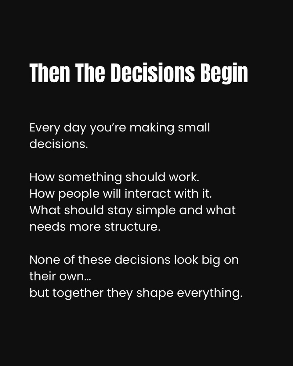realrameezb's tweet photo. The deeper you get into building something, the more you realise it’s just a long series of decisions.

#unfilteredentrepreneur #founder #ceo #business https://t.co/axcDf8lpdd