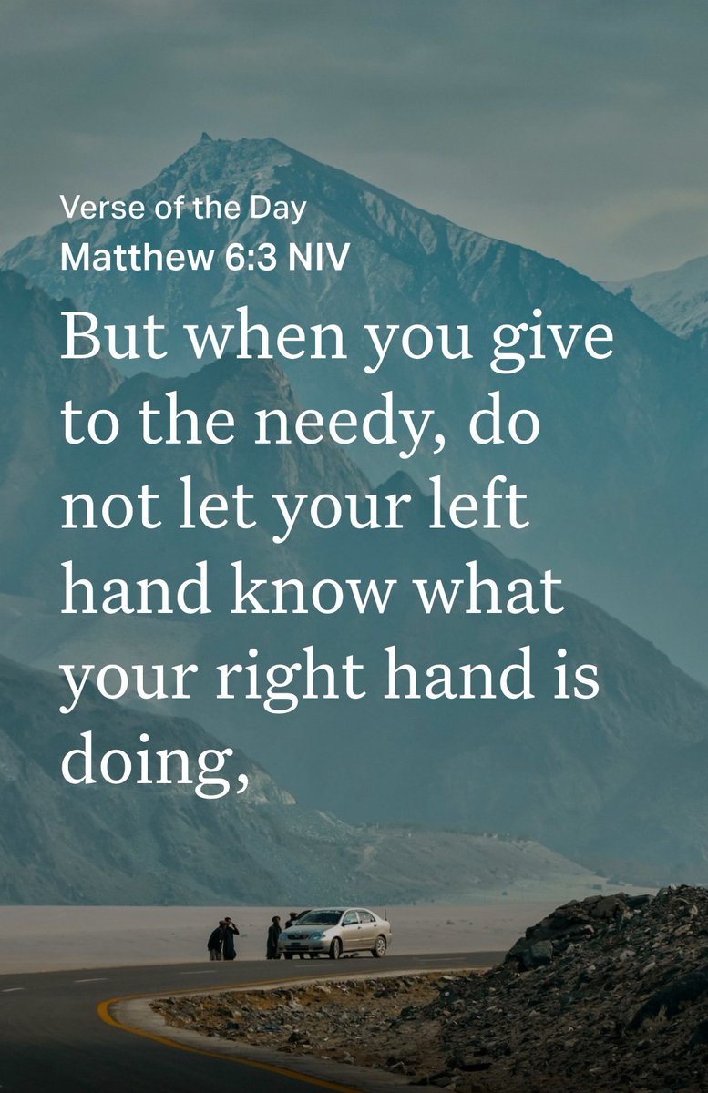 kpuumala's tweet photo. #VerseOfTheDay
Matthew 6:3 https://t.co/hF1M8QDRaw