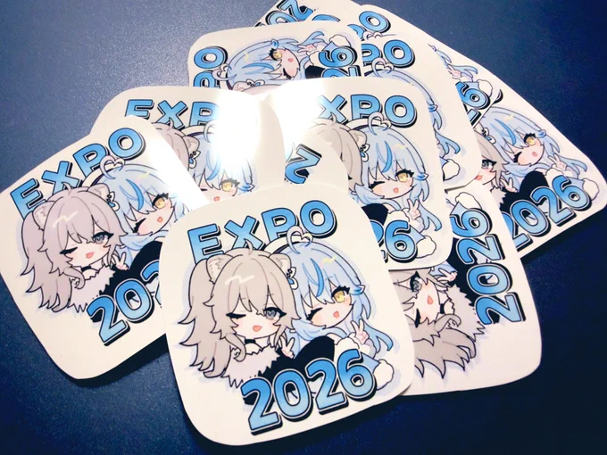 EXPOステッカー作ったので、2日目の会場外でエンカしてくださった方お渡しします～!!(特定の場所でのお渡しは考えてません)