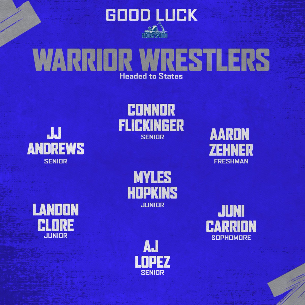 WarriorResults's tweet image. Good luck to all the Warrior wrestlers competing today and tomorrow at the MD state tournament.

Let's go Sherwood!

@swoodwrestling @sherwoodwarriorclub @shs_warrior