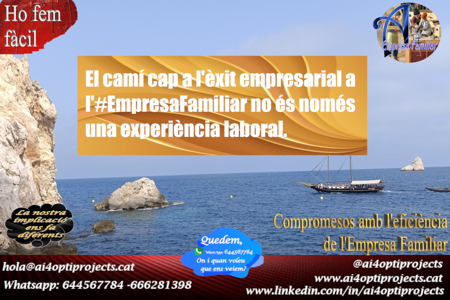 ai4_empfam's tweet photo. El camí cap a l'èxit empresarial a l'#EmpresaFamiliar no és només una experiència laboral. 
El bon funcionament de la família, el suport intern i els processos d'avaluació clars són factors clau per desenvolupar líders de nova generació.
#SolucionsAi4 #ProtocolFamiliar #Successio https://t.co/3uPcUh3rHs