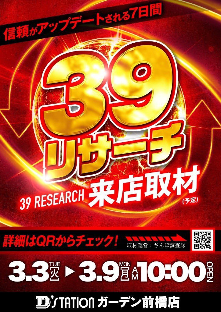 3/6 さて週末です。 そしてあと4日。 39リサーチ継続中 最終日は3/9