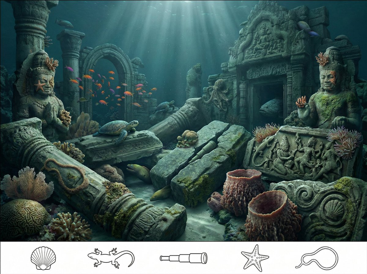 Underwater ruins puzzle