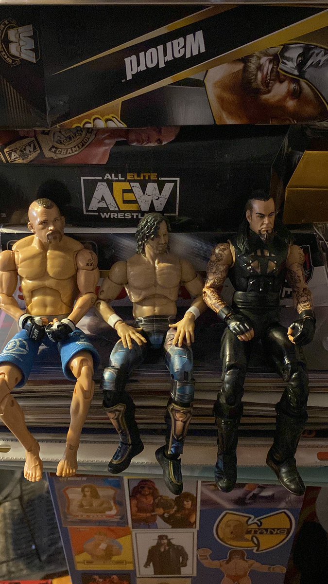 DclarkCollects's tweet image. When you walk in my figure room you are greeted by @ChuckLiddell @KennyOmegamanX &amp;amp; @undertaker &amp;amp; I think it’s glorious 😅