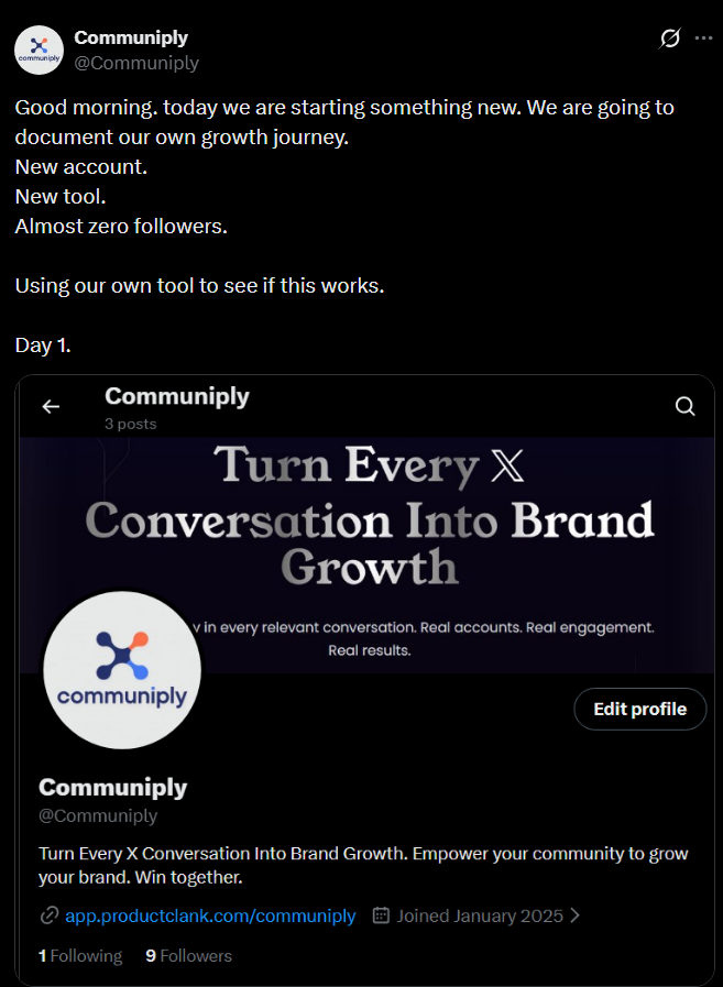 Communiply tweet media