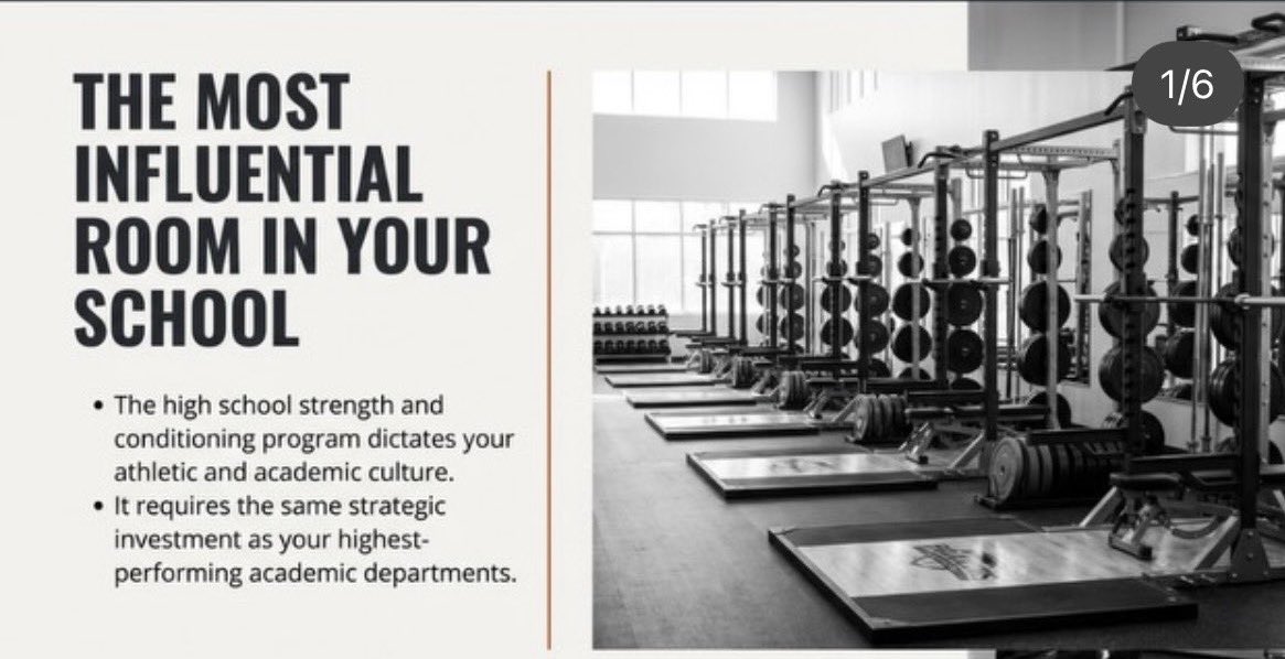 CoachWaggonerGT's tweet photo. The weight room is what determines the success of your program ! It’s not a place to hang out — it’s a classroom. It’s a place where habits are built, standards are set, and character is developed. Where Champions are made! 🎯 💯 #OutWorkEverybody @CoachRGarner @Coachjgpatrick https://t.co/66yzMB9gWv