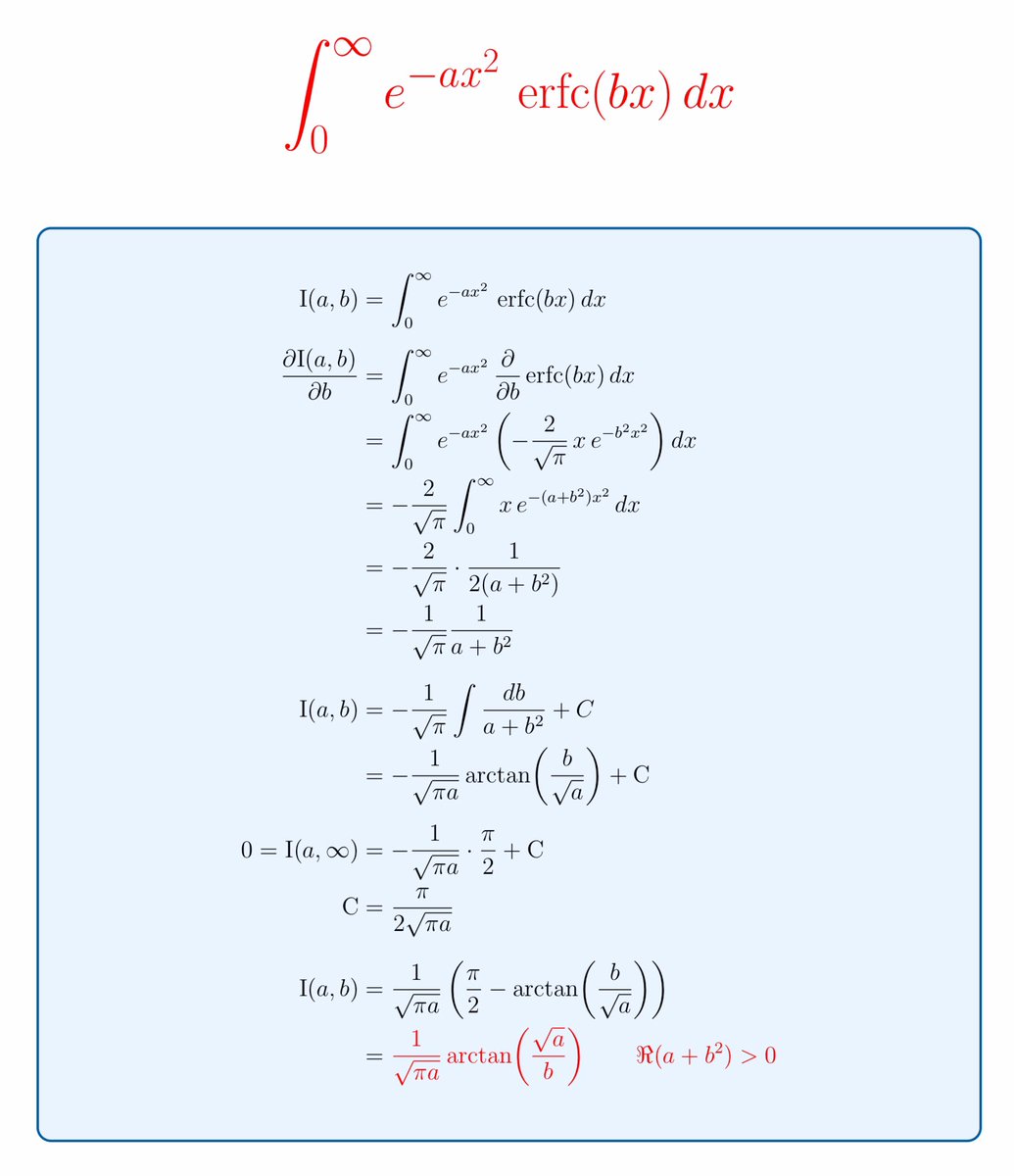 Using the Feynman trick, I derive a Gaussian super integral formula ...