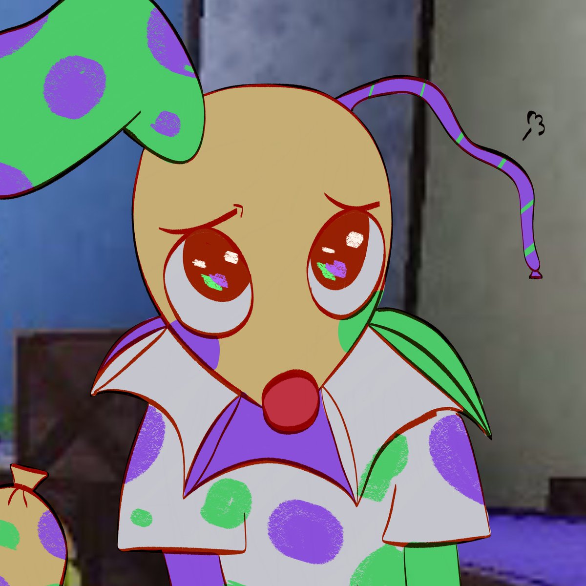 ballooncircus's tweet photo. Shrimpo put more thumbtacks in my room.  One of them snagged my ear and now it's deflated...  I know I should be more careful,  but I do wish he'd stop doing it in the first place!  I don't want noodle ears! https://t.co/agRXk9mBkY