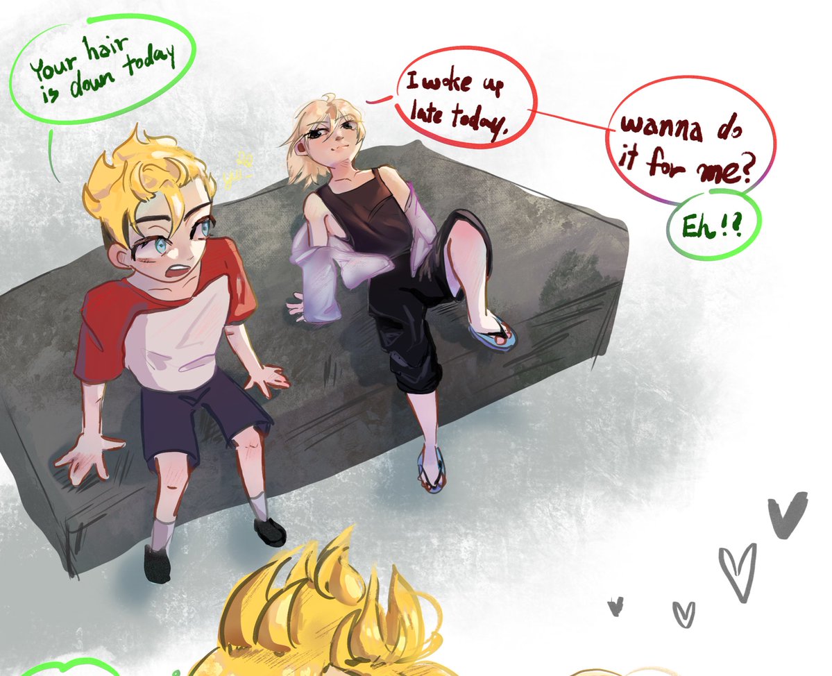 hlgzzMoonW's tweet image. #Mitake 🌾🎍

headcanon mikey wanted takemichi to take over draken’s babysitting-job but mitchy was so bad at it he was fired

My handwriting is so ugly omg…

#mikeyxtakemichi #maitake #art #マイ武