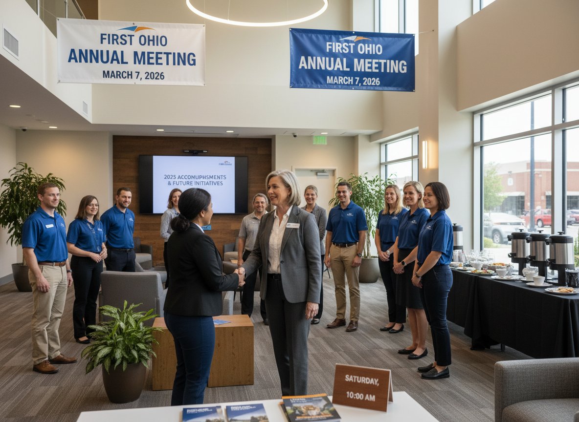 ✨ You’re invited! Join us for First Ohio’s Annual Meeting this Saturday, March 7 at 10 AM in our lobby. Connect with our CEO &amp; team, celebrate 2025 milestones, and hear about what’s ahead. 💛

#FirstOhioCU #CommunityFirst #AnnualMeeting