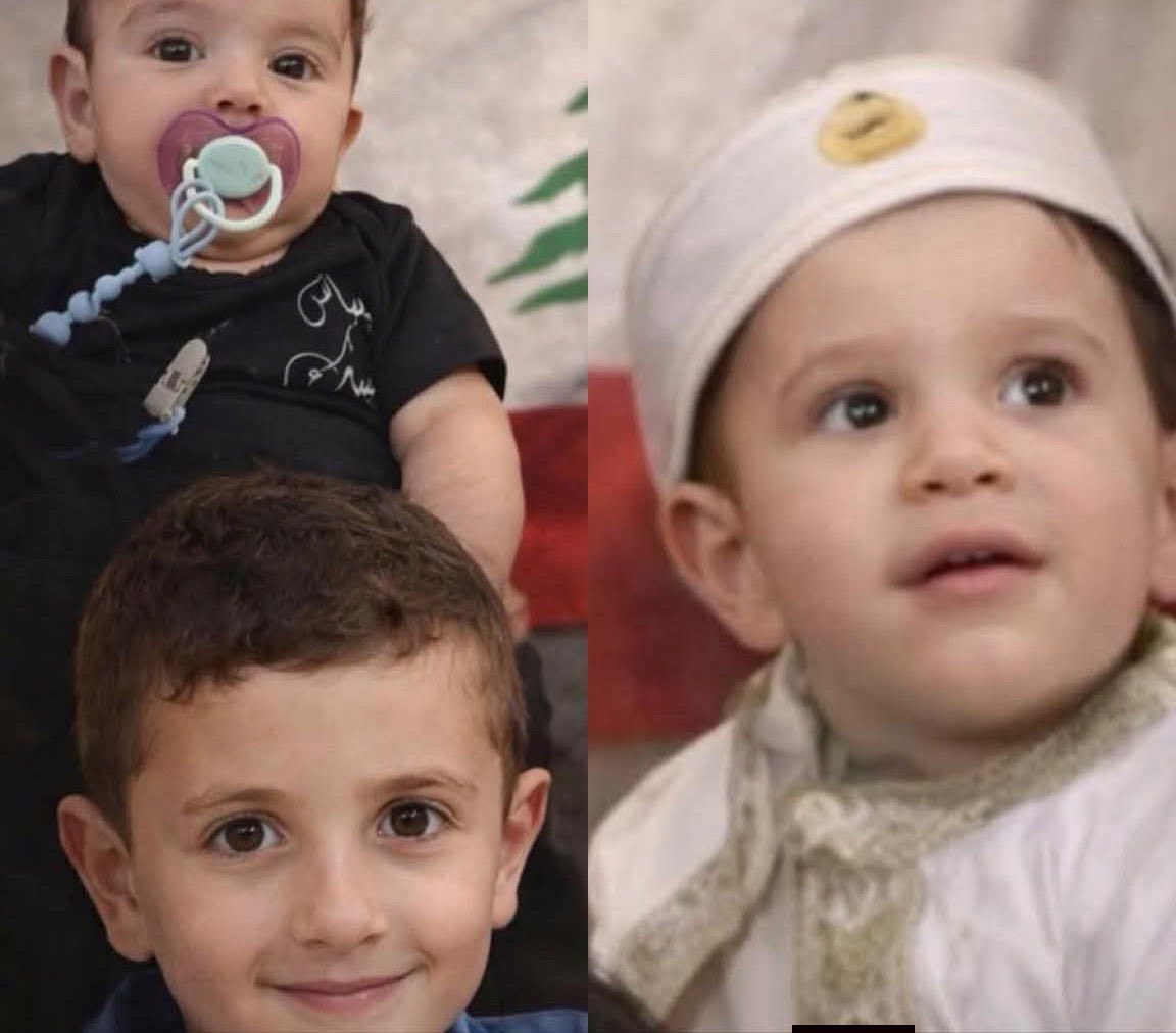 InfoSudLiban's tweet photo. Les enfants de la ville d'Al-Tairi au sud Liban, Muhammad, Ali, Hussein et Mehdi Kothrani, ont été tués aujourd'hui par Israël. https://t.co/G30eFAHOjk
