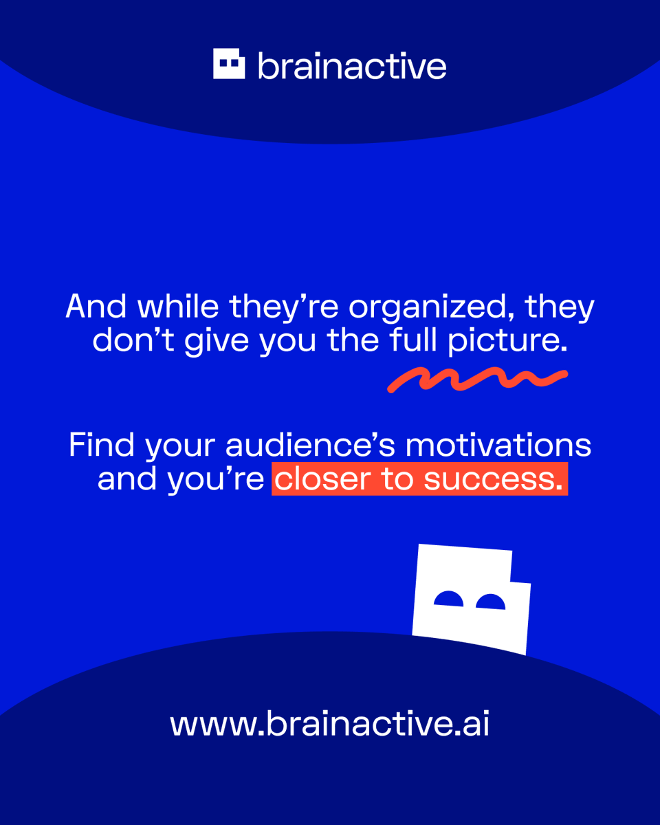 brainactiveai's tweet photo. You can describe your audience perfectly… and still not understand why they buy.

Age. Gender. Income. Location.

Demographics describe people.
They don’t explain decisions.

Motivations, trade-offs, and context drive behavior.

Surface data isn’t enough.

#MarketResearch https://t.co/KHC4XxSqmS