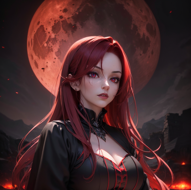 NiittaAI's tweet photo. 😻 Under the blood moon's watchful eye ,🩸🌕 her silken shadows invite you closer... dare you taste the forbidden fire within? 😈🔥🖤

#NSFW #AIArt #VampireGirl #StableDiffusion #EroticFantasy #DarkSeductress #GothicBeauty #SeductiveAI #AdultAIArt  #SuccubusVibes #GothErotica https://t.co/KrPjGzdEXZ
