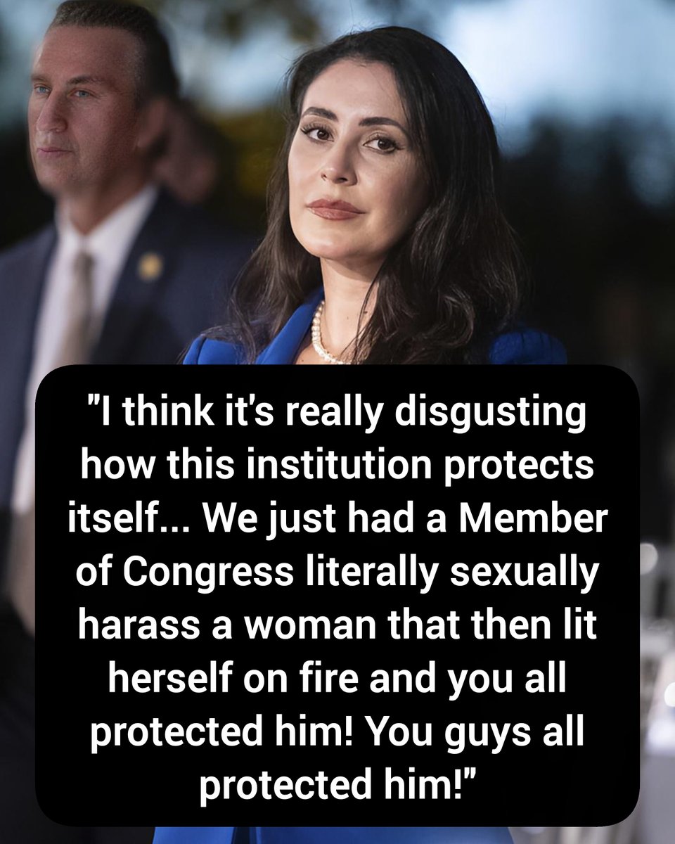DavidJHarrisJr's tweet photo. 🚨Rep. Luna: "I think it's really disgusting how this institution protects itself... We just had a Member of Congress literally sexually harass a woman that then lit herself on fire and you all protected him! You guys all protected him!"

Do you agree with her? https://t.co/Um5wPL5NdZ
