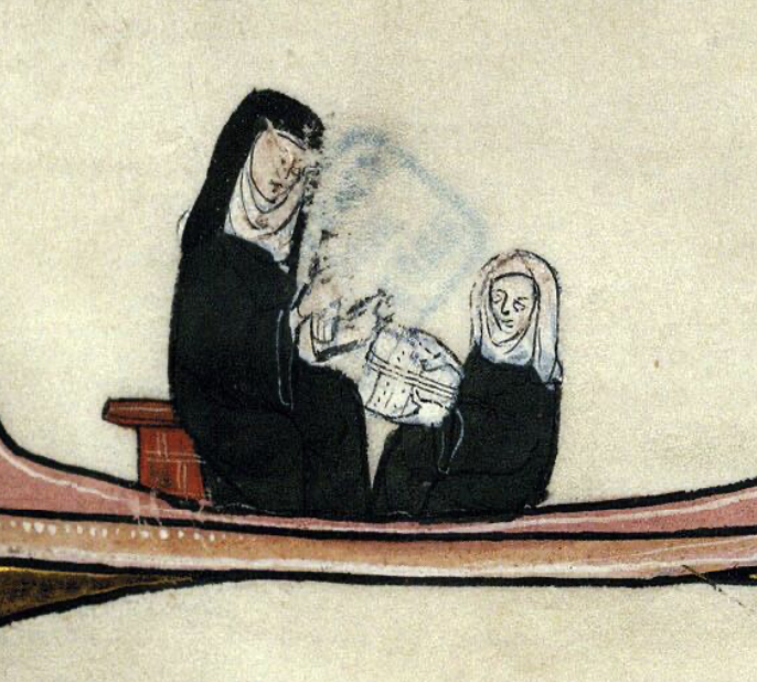 PiersatPenn's tweet photo. Medieval women: loving, praying, learning, teaching, #medieval #History #women 

Valenciennes, BM, 0838 (620) (N France, 13th century) https://t.co/1XI7CCQa6A