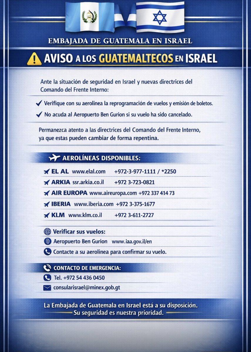 Guatemala en Israel tweet media