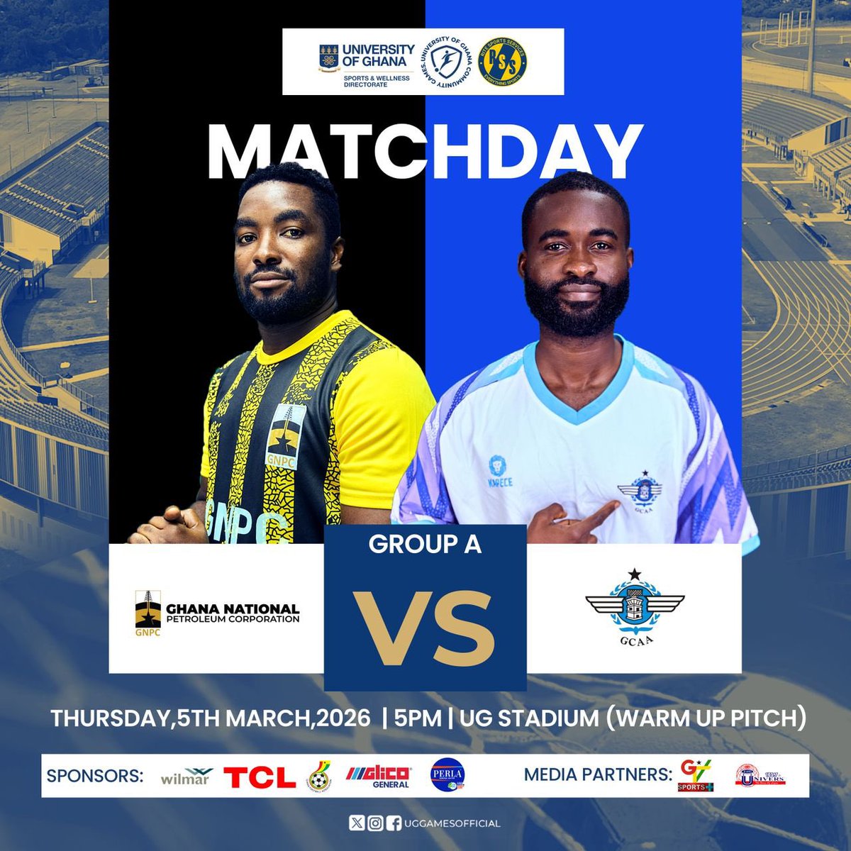 GNPCGhana's tweet image. A little competition, a lot of teamwork. ⚽

Last week, Team GNPC secured a 2–1 win over GIMPA in Game 3 of the #UGCFL.

Catch the highlights from the match and join us as we head into Game 4 today against the Ghana Civil Aviation Authority. 

#KeepFit #CorporateFootballLeague