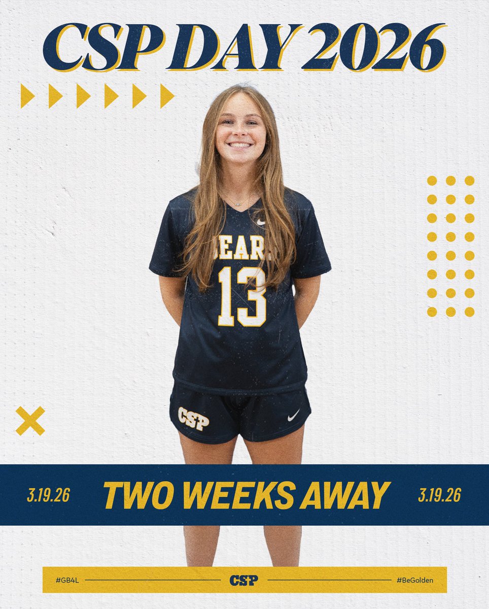 CSPBearsLAX's tweet photo. Thursday, March 19th, is CSPday! Our goal is to raise the most money for our program possible. The team that raises the most dollars divided by roster size will win an extra $500 toward their team. 

Make your gift to our Lacrosse program at: https://t.co/OJin7msnT7 

#BeGolden https://t.co/YPUW24i2Ul