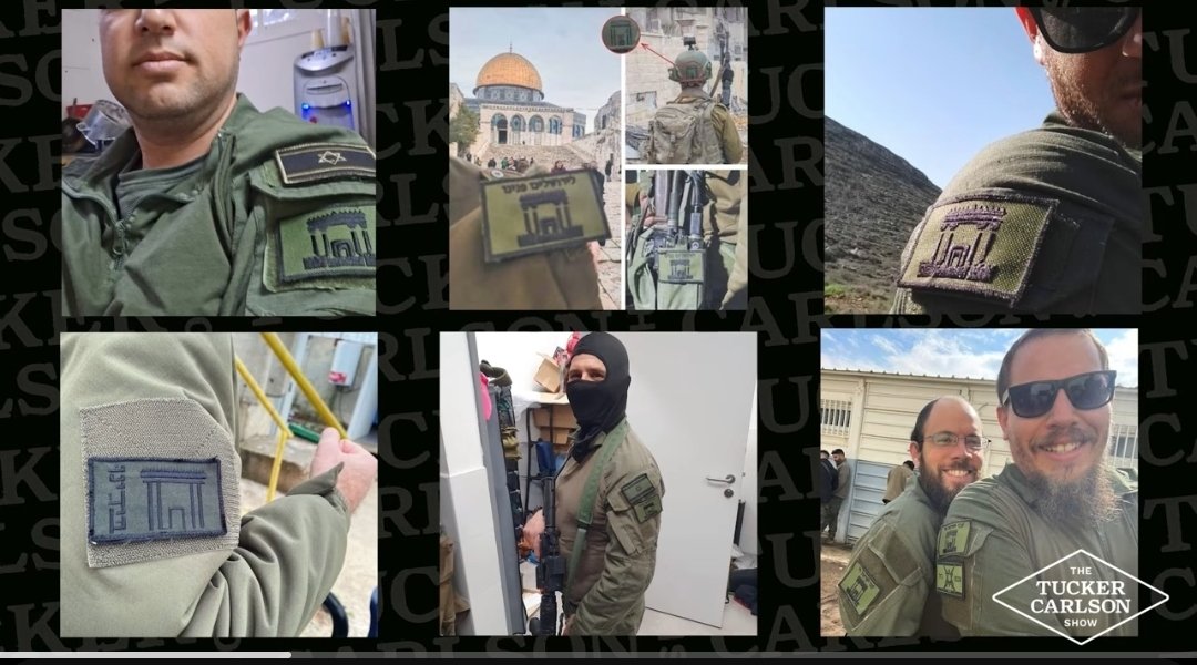 SaltyGirl09's tweet image. IDF soldiers wearing the Third Temple patch.

Tucker discovered the patches are coming from the Chabad organization.