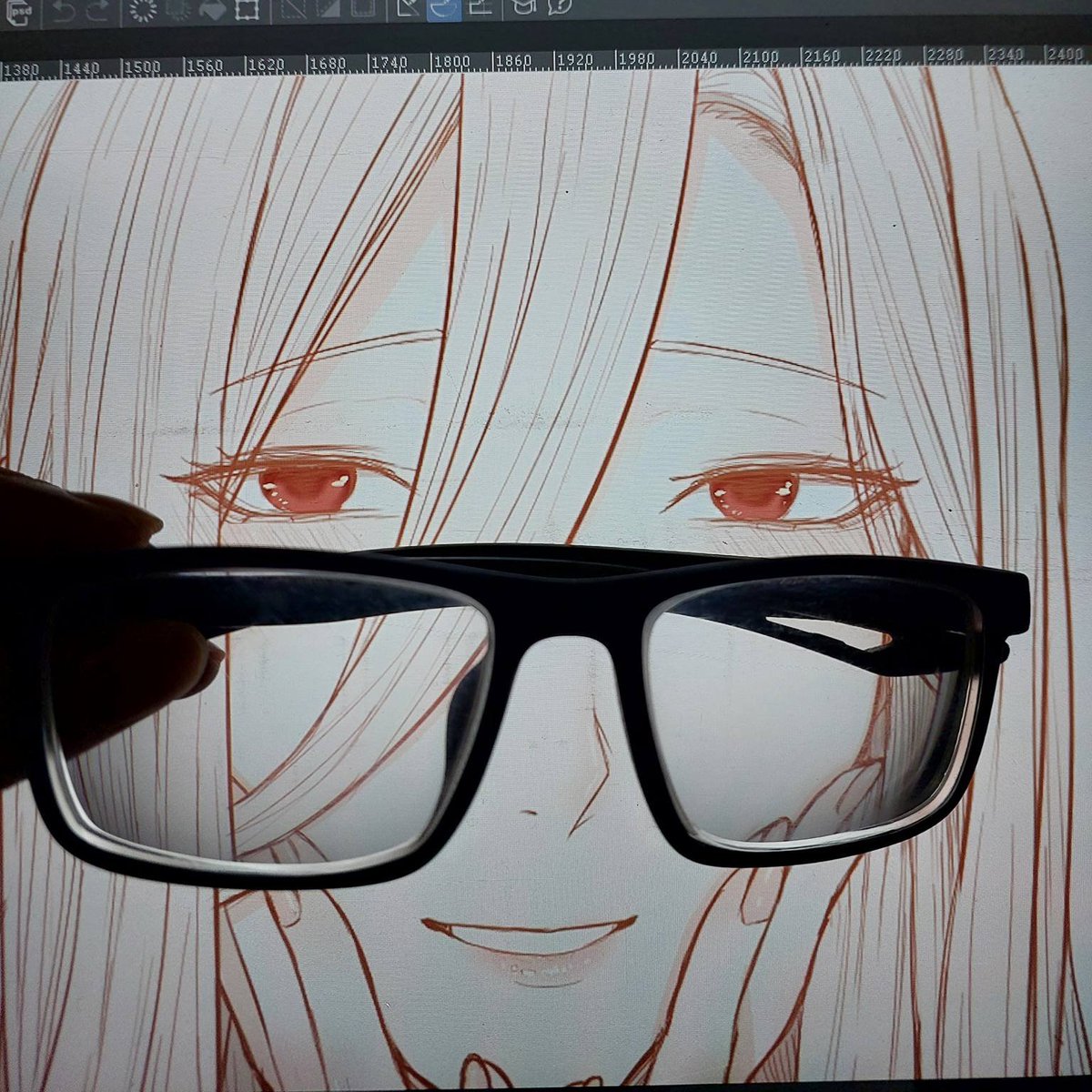 Arianensa1's tweet photo. that glasses trend on my oc https://t.co/diHlQZIATc