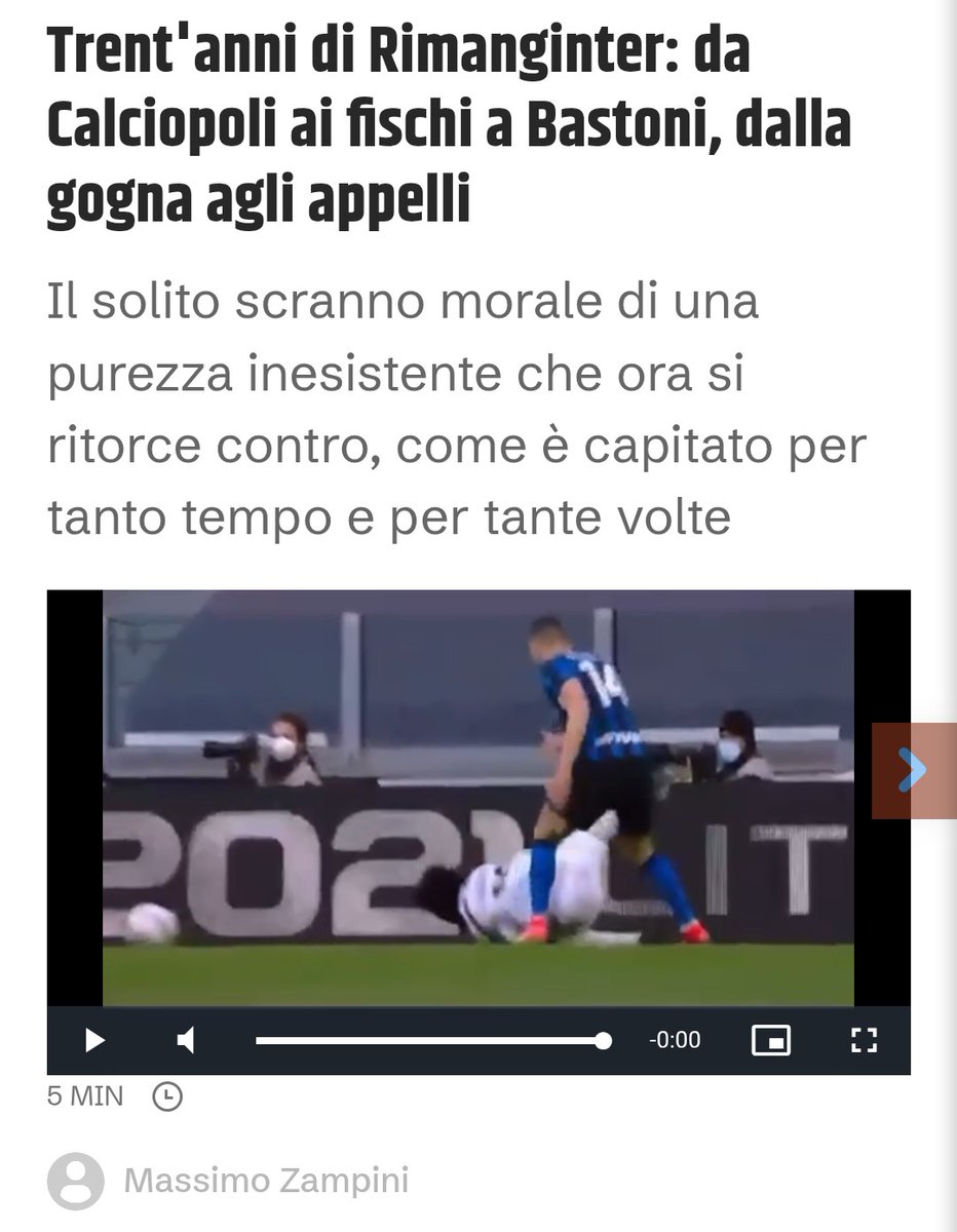 massimozampini's tweet image. Dai 30 anni da forcaioli fino agli accorati appelli per Bastoni, passando per l'inversione di rotta su Marotta, arbitri, "scudettini", finali perse, "fino al confine" e compagnia: storia di un cambiamento epocale tra imbarazzo e nervosismo
⬇️
tuttosport.com/news/calcio/se…