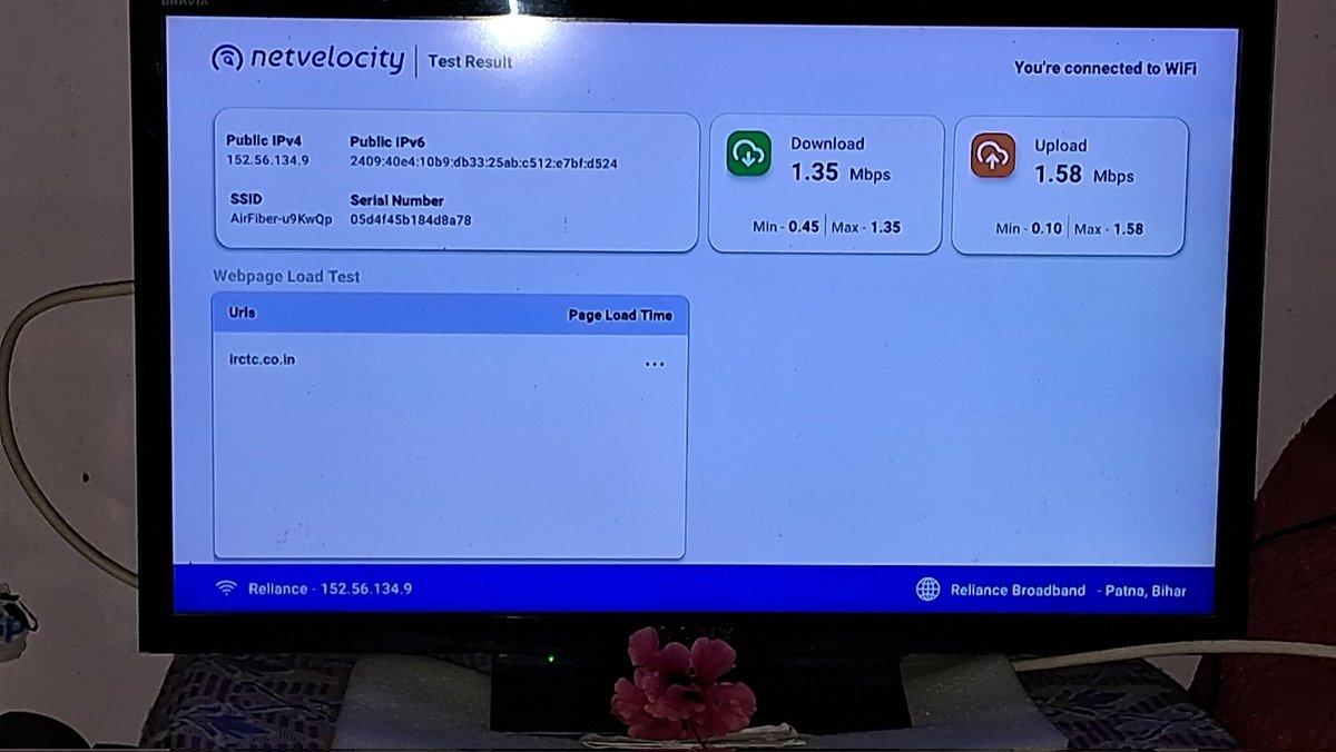 Sonukum14915758's tweet image. आज फिर से बेहद ही खराब जियो एयर फाइबर इन्टरनेट यह रोज रोज का काम है जियो वाले का 
भाई लोग जियो एयर फाइबर लगवाने से पहले दस बार सोच ले 
843115 Pincode
@JioCare 
@reliancejio 
@RelianceDigital 
#Jiodown 
#Jioairfiber