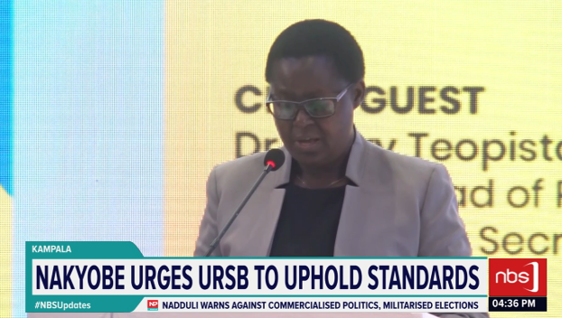 nbstv's tweet photo. The Head of Public Service, Lucy Nakyobe, has urged the Uganda Registration Services Bureau (@URSBHQ) to use its newly acquired ISO 9001:2015 Quality Management System certification to improve efficiency, accountability, and public trust.

@MuhamadiMatovu 

#NBSAt430 #NBSUpdates https://t.co/Sz5bSIDDOm
