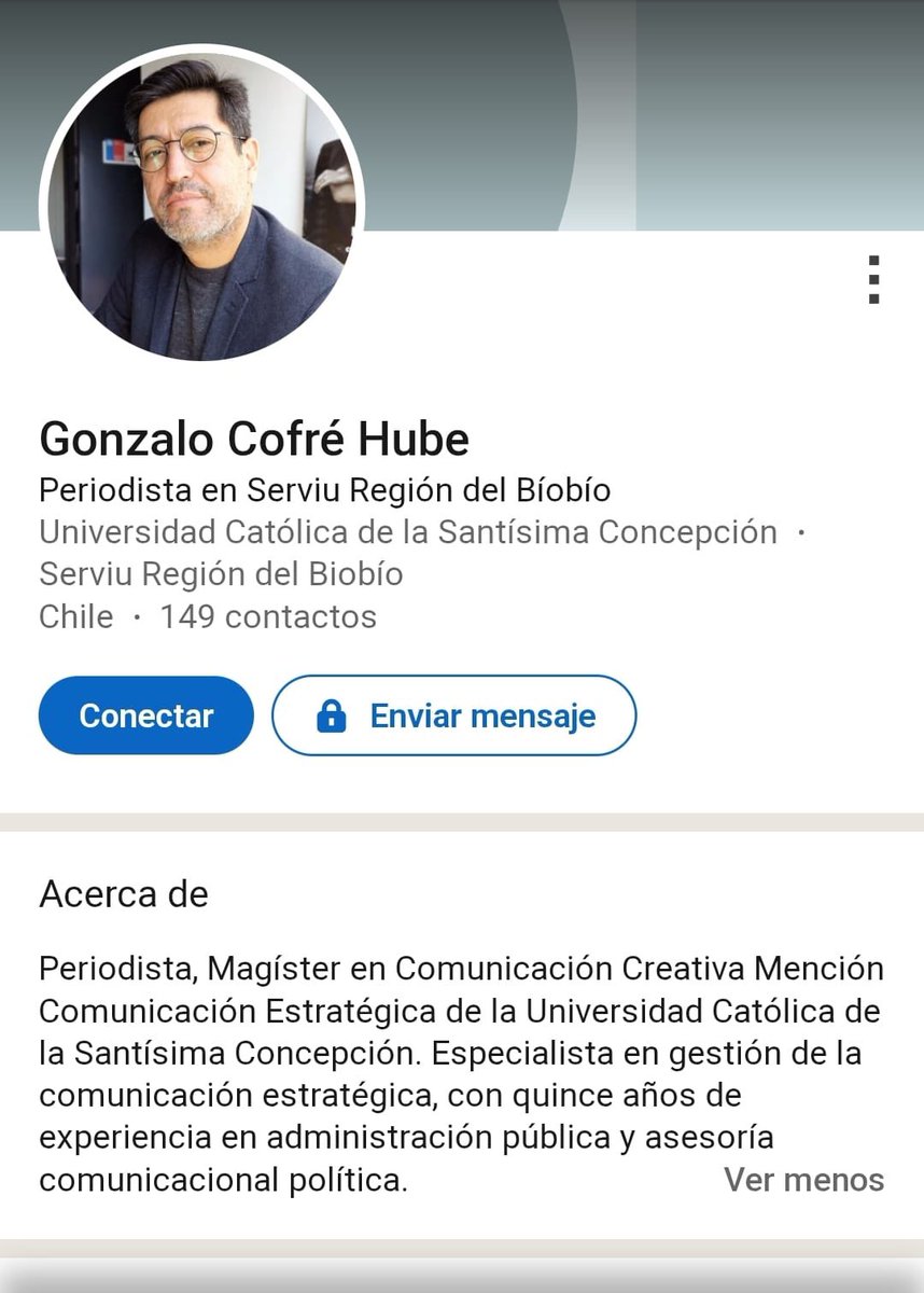 Les presento al “charquicán de weas” de Gonzalo Cofré Hube, jefe del departamento de Comunicaciones del Serviu Bio Bío, el hombre detrás de “analistasilencioso” en Instagram quien se dedica a insultar damnificados por incendios. 

Ni <a href="/chvnoticias/">CHV Noticias</a> ni <a href="/niko_sepulveda/">Nicolás Sepúlveda Gambi</a> dirán algo.