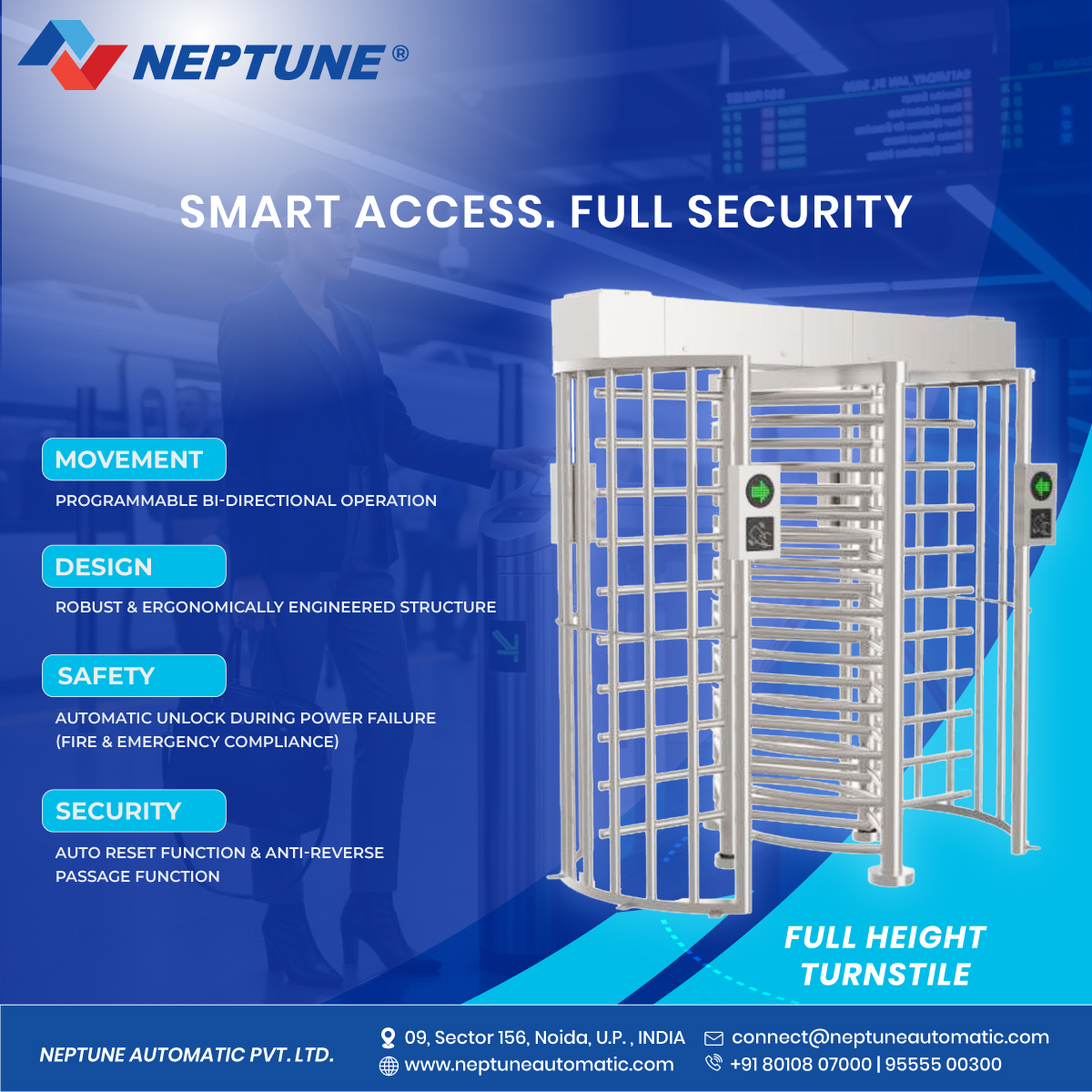 NAPL_Automatic's tweet photo. Every secure space begins with one smart decision — to control who enters and who doesn’t.
When security cannot be compromised, Neptune Full Height Turnstile becomes your first line of defense. 
https://t.co/1ZvS20e121
.
.
#NeptuneAutomatic #PedestrianGates #FullHeightTurnstiles https://t.co/duGMBbsvho