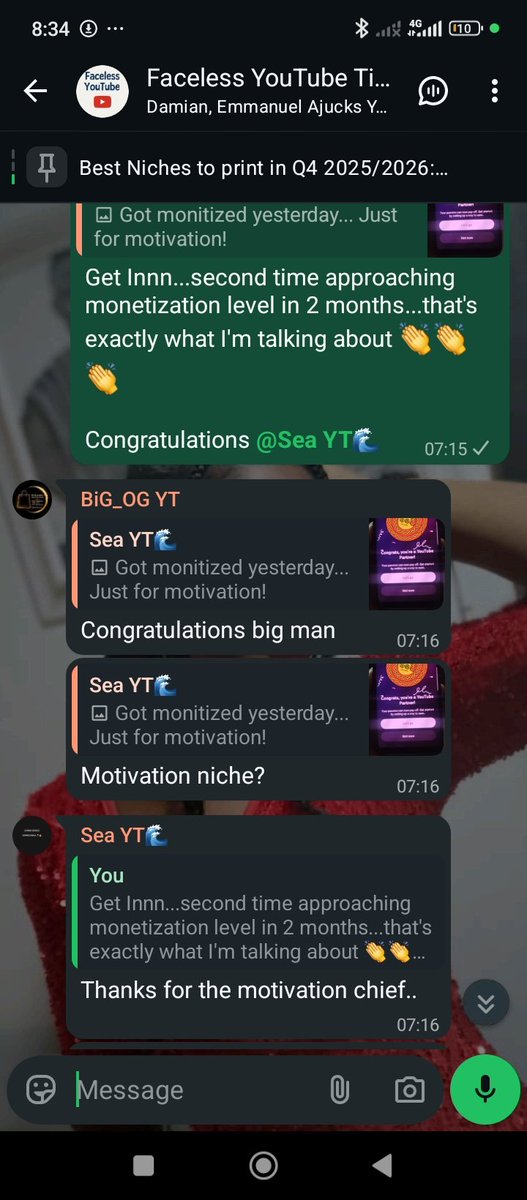 Get Inn!..
Another Mentee just got monetized in my one on one Lifetime Mentorship Program

Here We Dissect The Top Viral Niches On YT and How To Create Them The Right Way

You Need To Be Here!🔥