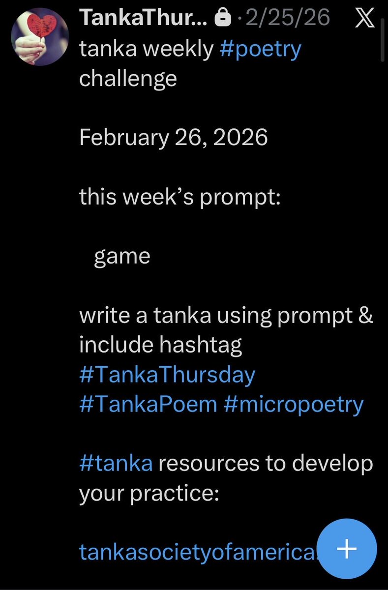 Tanka Society of America tweet media