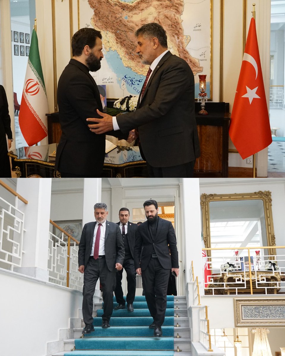 milliyolgm's tweet photo. Milli Yol Partisi Genel Başkanımız Remzi Çayır, Türkiye’de bulunan İran İslam Cumhuriyeti Başkonsolosluğu’nu ziyaret ederek yetkililerle bir görüşme gerçekleştirdi.

Gerçekleşen ziyarette, Türkiye ile İran arasındaki tarihî ve kültürel bağların önemi vurgulanırken, bölgesel gelişmeler ve iki ülke arasındaki ilişkiler üzerine karşılıklı görüş alışverişinde bulunuldu. Görüşmede ayrıca bölgesel barışın, istikrarın ve ülkeler arası diyalogun önemine dikkat çekildi.

Genel Başkanımız Sayın Remzi Çayır, misafirperverliklerinden dolayı başkonsolosluk yetkililerine teşekkür ederek, ülkeler arasında karşılıklı anlayış ve iyi ilişkilerin geliştirilmesinin bölge barışı açısından önemli olduğunu ifade etti.