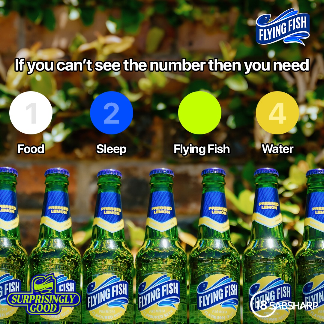 FlyingFishSA's tweet photo. Still squinting at this.... blink twice 😅

Now... refresh with some Surprisingly Good flavour. https://t.co/6Wr6OW2q0n