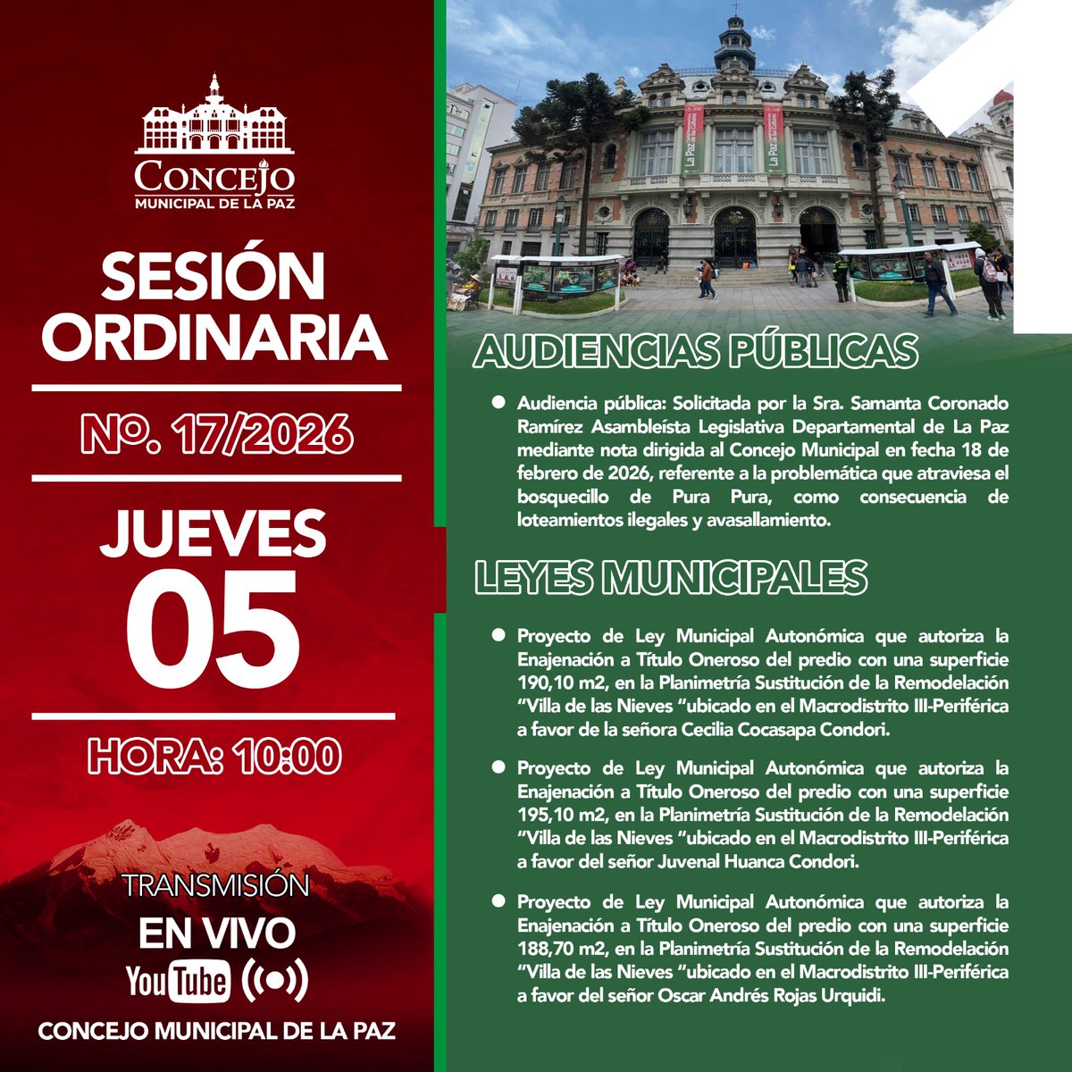 Concejo Municipal de La Paz tweet media