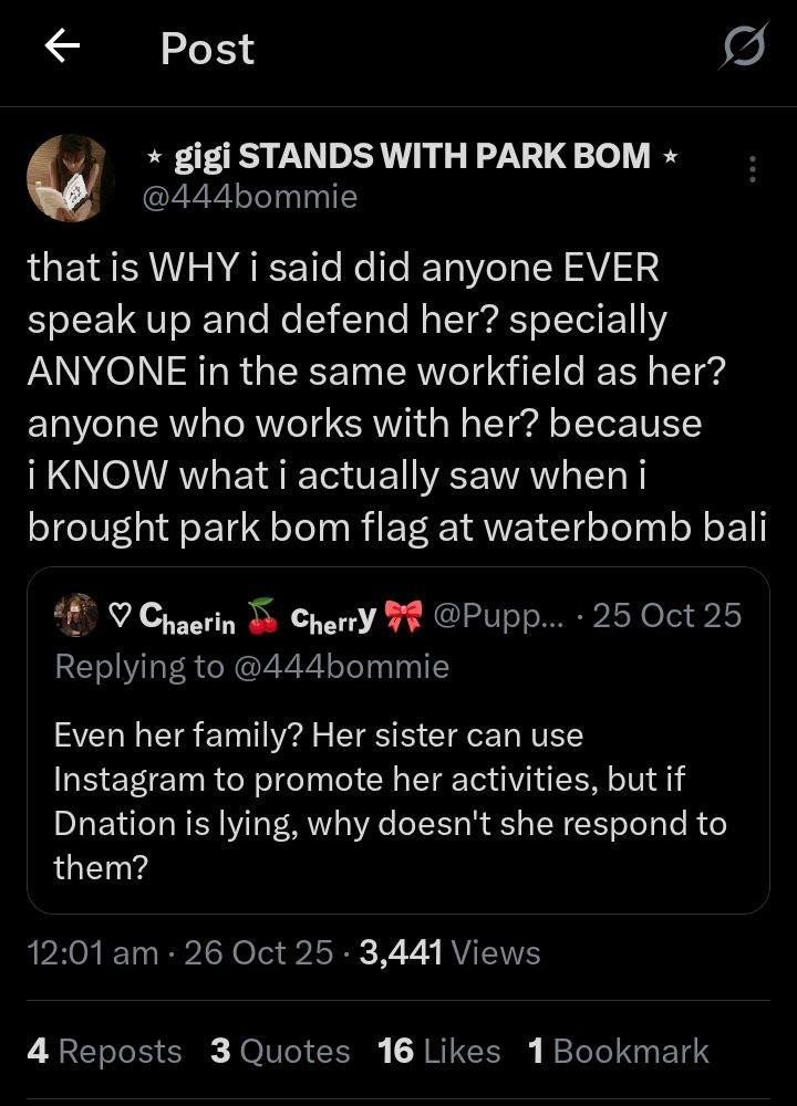 hyukabom's tweet photo. Park Bom’s fans really thought the story was a major revelation about 2NE1’s attitude during waterbomb bali but it ultimately turned out to be nothing more than a fabricated story created by an attention-seeking, entitled, and unhinged fan desperate for recognition https://t.co/3Yn4iCBHgj