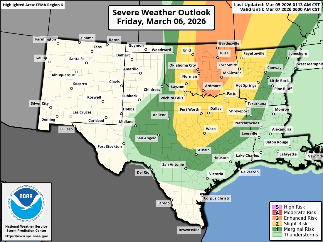 Friday's severe weather risk covers a large area. Strong tornadoes ...