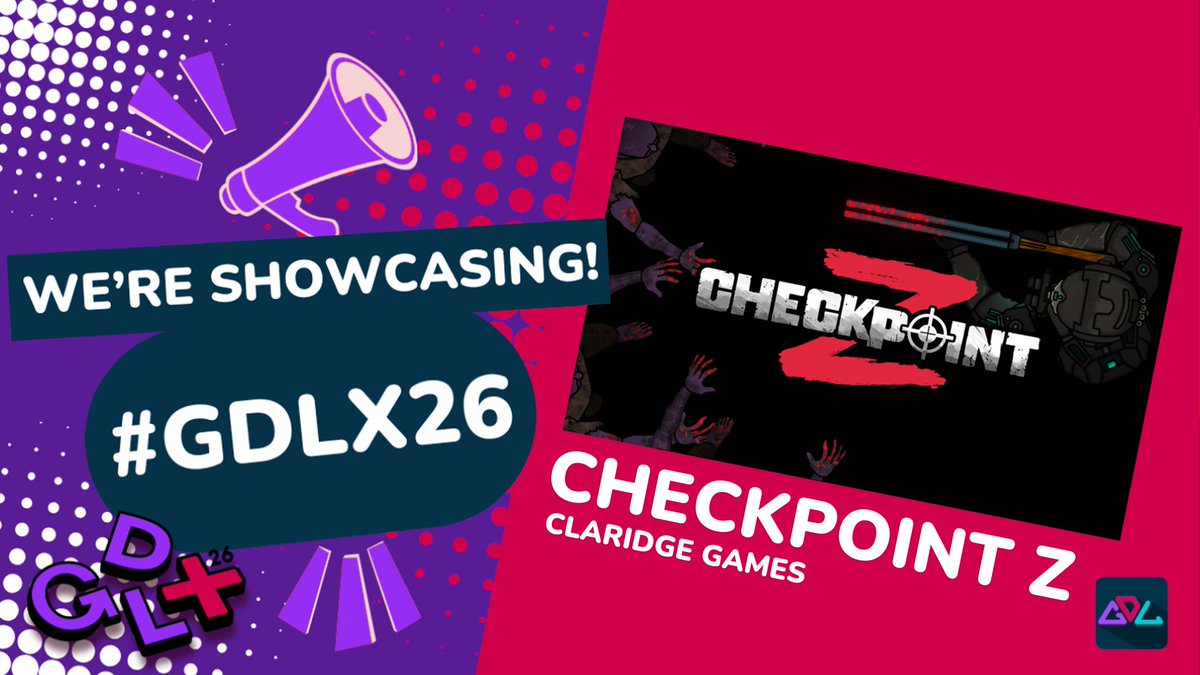 claridgegames's tweet photo. CHECKPOINT Z will be at #GDLX26.

Tickets here: https://t.co/kMEVUOAlD4

#indiedev #indiegame https://t.co/Sl5PnFdDxw