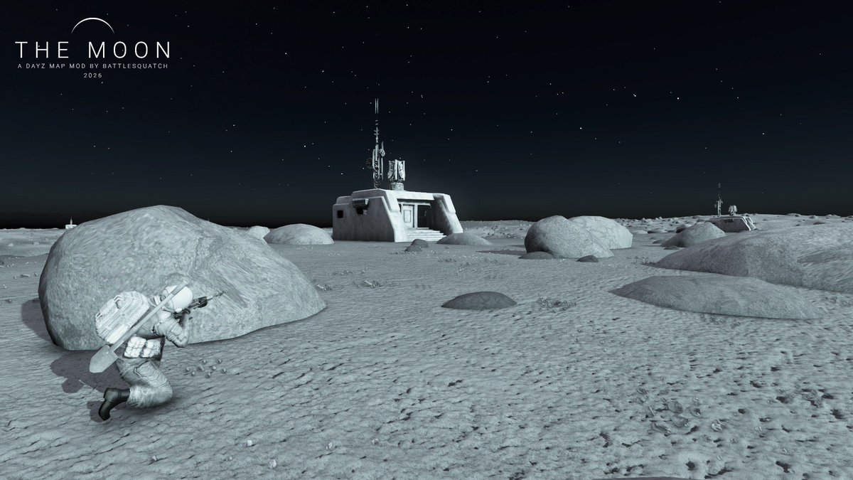 battlesquatch's tweet image. in one of those weird stages where i can't share anything without spoiling something cool.  here's a moon hut 😎

◐ #DayZ #MoonMap